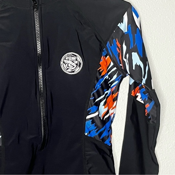 Axesea Rash Guard Long Sleeve One Piece Swimsuit 8 Full Coverage UV50+ Padded - Picture 3 of 6